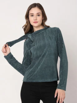 Deal Dark Green Lycra Top