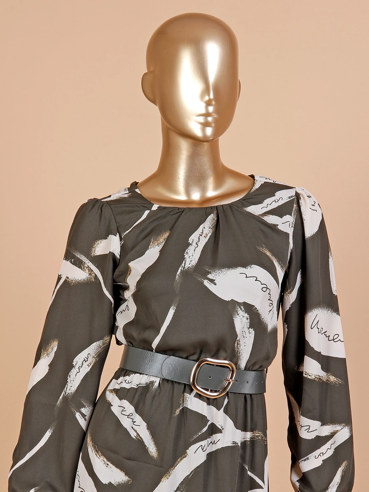 Deal Dark Green Printed Dress 2 Deal Dark Green Printed Dress - Image 2