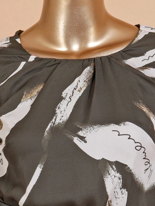 Deal Dark Green Printed Dress 3 Deal Dark Green Printed Dress -Saree Luxe Shop deal dark green printed dress 168498784628010lgrn 3