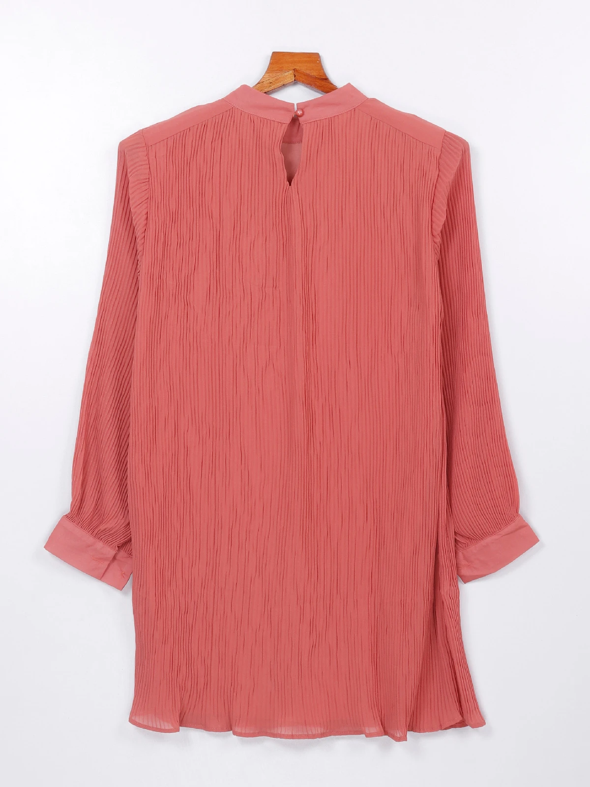 Deal Georgette Plain Rust Orange Dress 2 Deal Georgette Plain Rust Orange Dress - Image 2