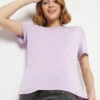 Deal Lilac Purple Cotton Plain Top