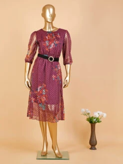 Deal Onion Pink Printed Organza Dress -Saree Luxe Shop deal onion pink printed organza dress 169780283128376lcp 2 1