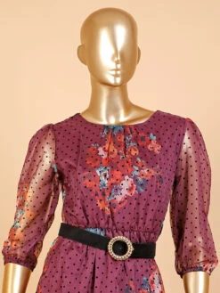 Deal Onion Pink Printed Organza Dress -Saree Luxe Shop deal onion pink printed organza dress 169780283228376lcp 2 3