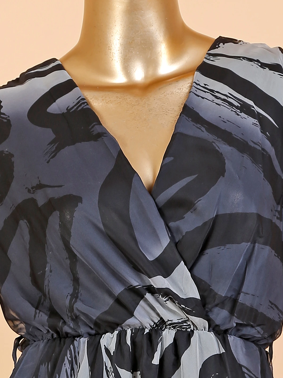 Deal Organza Grey Printed Dress 2 Deal Organza Grey Printed Dress - Image 2