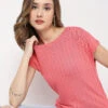 Deal Pink Knitted Casual Top