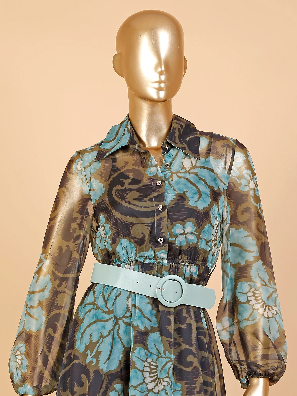 Deal Printed Olive Dress 2 Deal Printed Olive Dress - Image 2