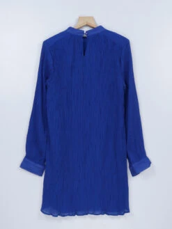 Deal Royal Blue Georgette Plain Dress
