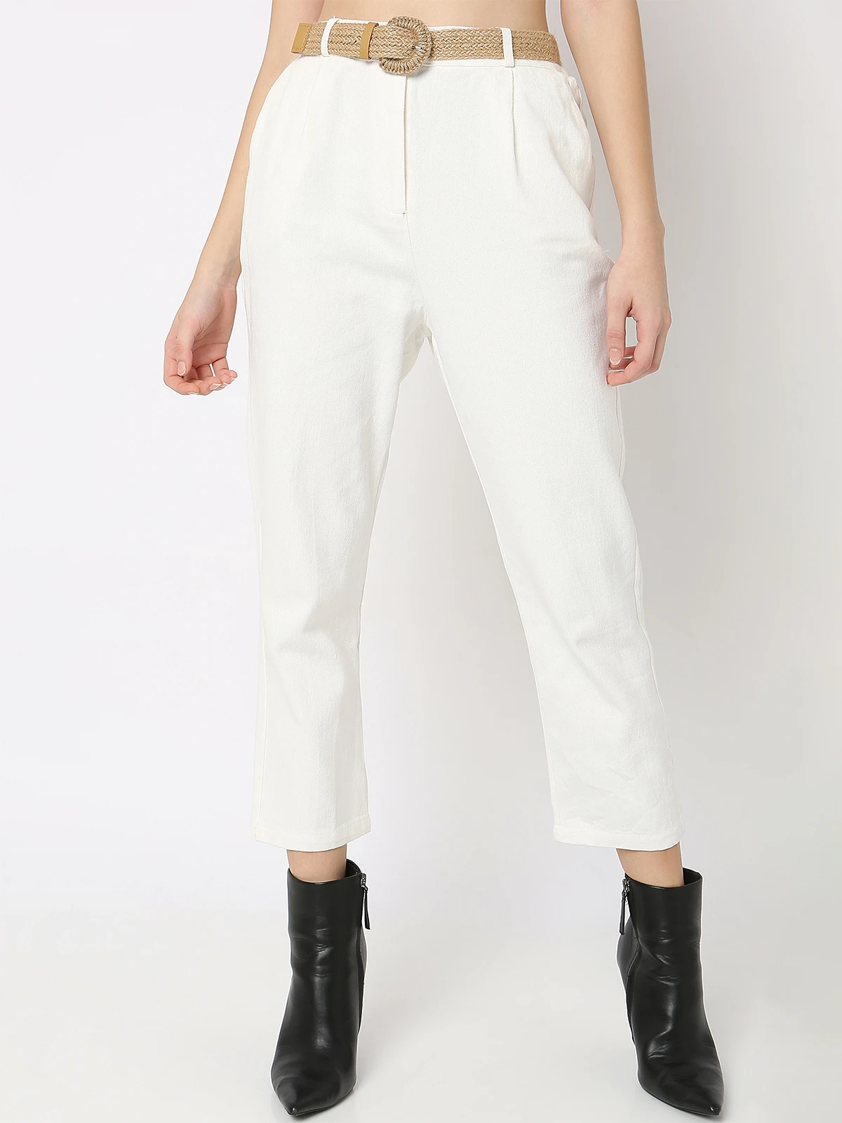 Deal White Solid Cotton Pant 1 Deal White Solid Cotton Pant