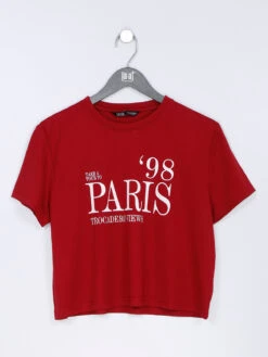 Desi Belle Maroon Cotton Crop Top