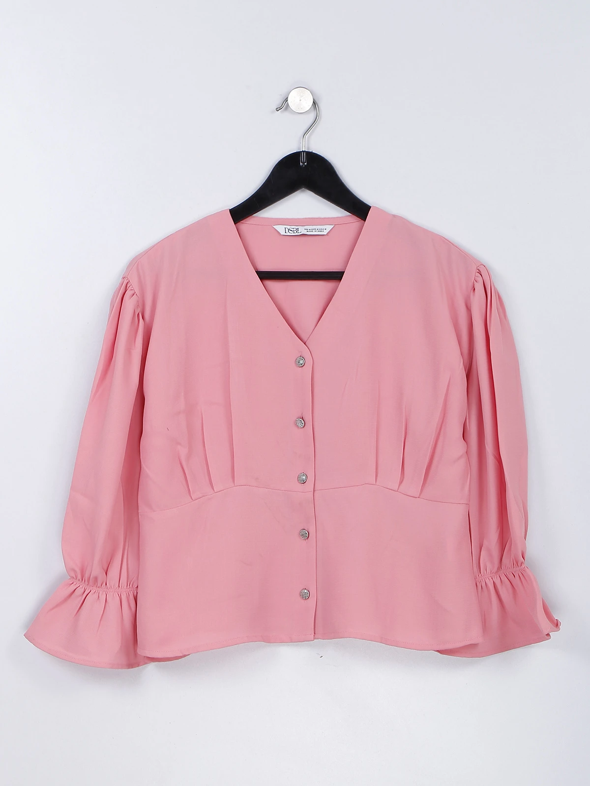 Desi Belle Pink Cotton Casual Top 3 Desi Belle Pink Cotton Casual Top - Image 3