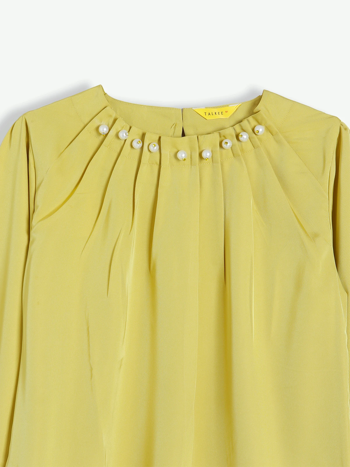 Dusty Yellow Lycra Casual Top 3 Dusty Yellow Lycra Casual Top - Image 3