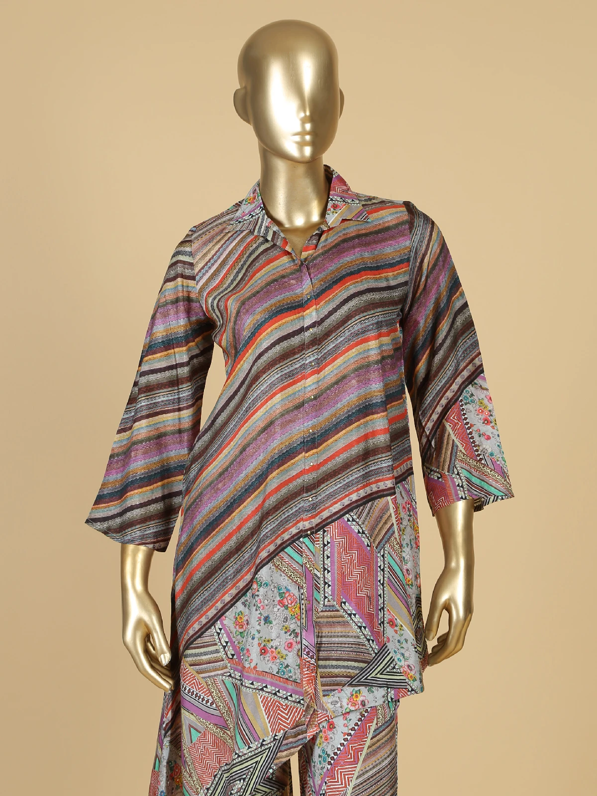 Elegant Multi Color Cotton Co Ord Set 4 Elegant Multi Color Cotton Co Ord Set - Image 4