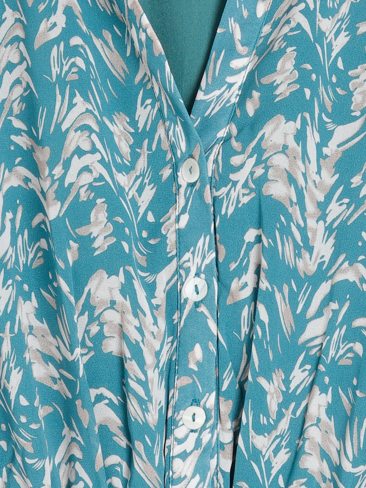 Fabulous Sea Green Georgette Printed Dress 2 Fabulous Sea Green Georgette Printed Dress - Image 2