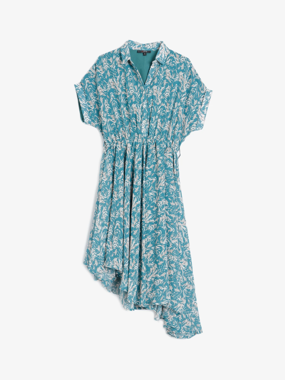 Fabulous Sea Green Georgette Printed Dress 1 Fabulous Sea Green Georgette Printed Dress