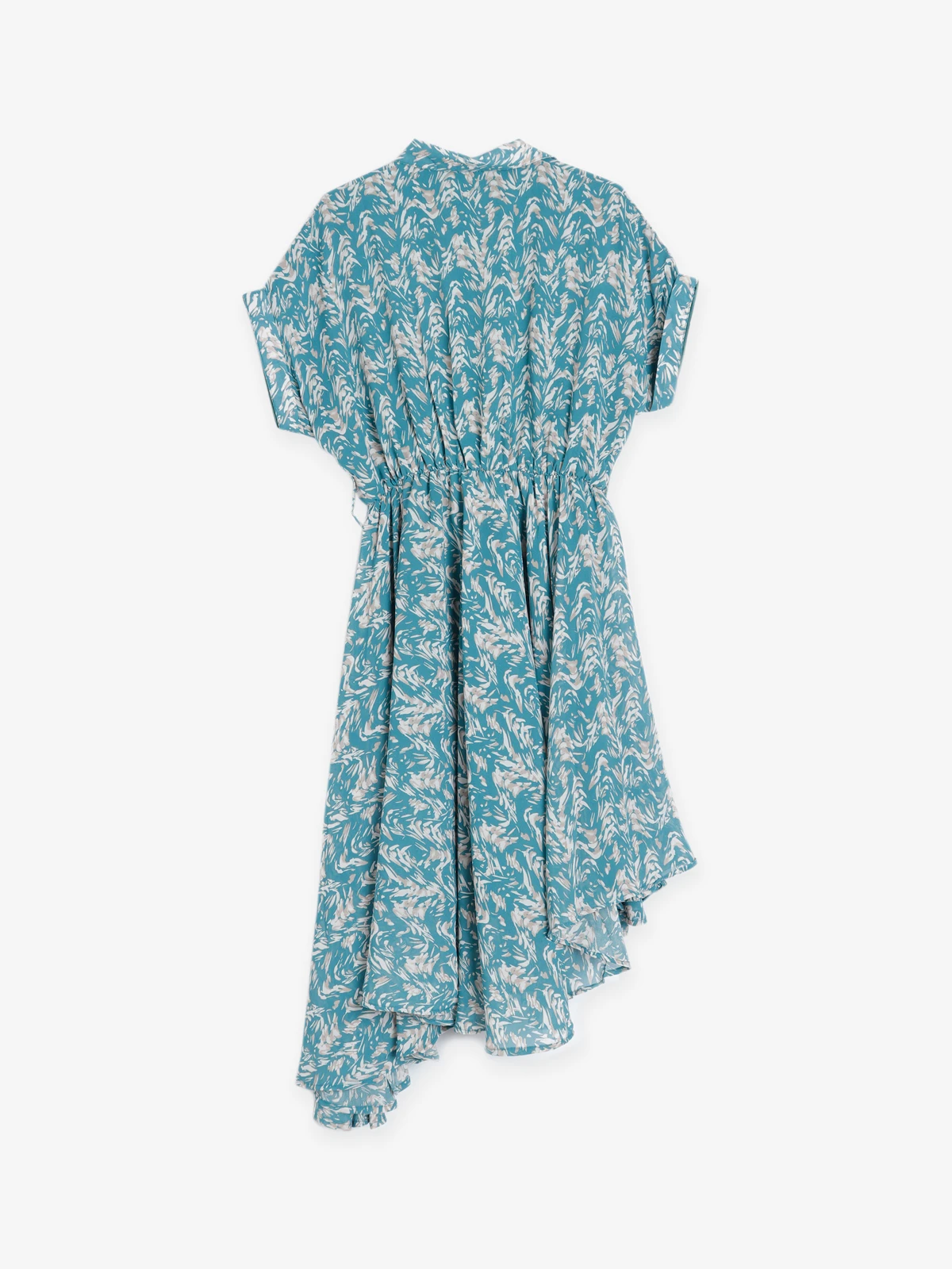 Fabulous Sea Green Georgette Printed Dress 3 Fabulous Sea Green Georgette Printed Dress - Image 3