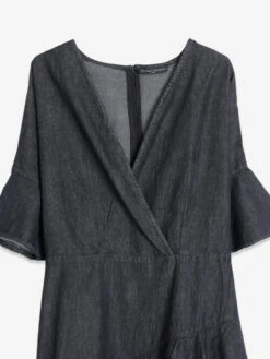 Global Republic Plain Black Cotton Dress