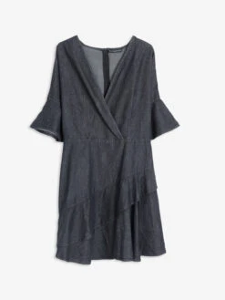 Global Republic Plain Black Cotton Dress -Saree Luxe Shop global republic plain black cotton dress 1698482816jv2236charcoal 1