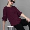 Global Republic Purple Georgette Top