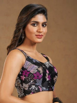 Latest Black Embroidery Blouse