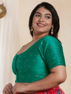 Latest Green Brocade Blouse 6 Latest Green Brocade Blouse -Saree Luxe Shop latest green brocade blouse 1703073674plssb00019 rmgr 3