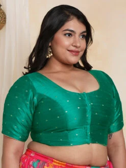 Latest Green Brocade Blouse 7 Latest Green Brocade Blouse -Saree Luxe Shop latest green brocade blouse 1703073674plssb00019 rmgr 4