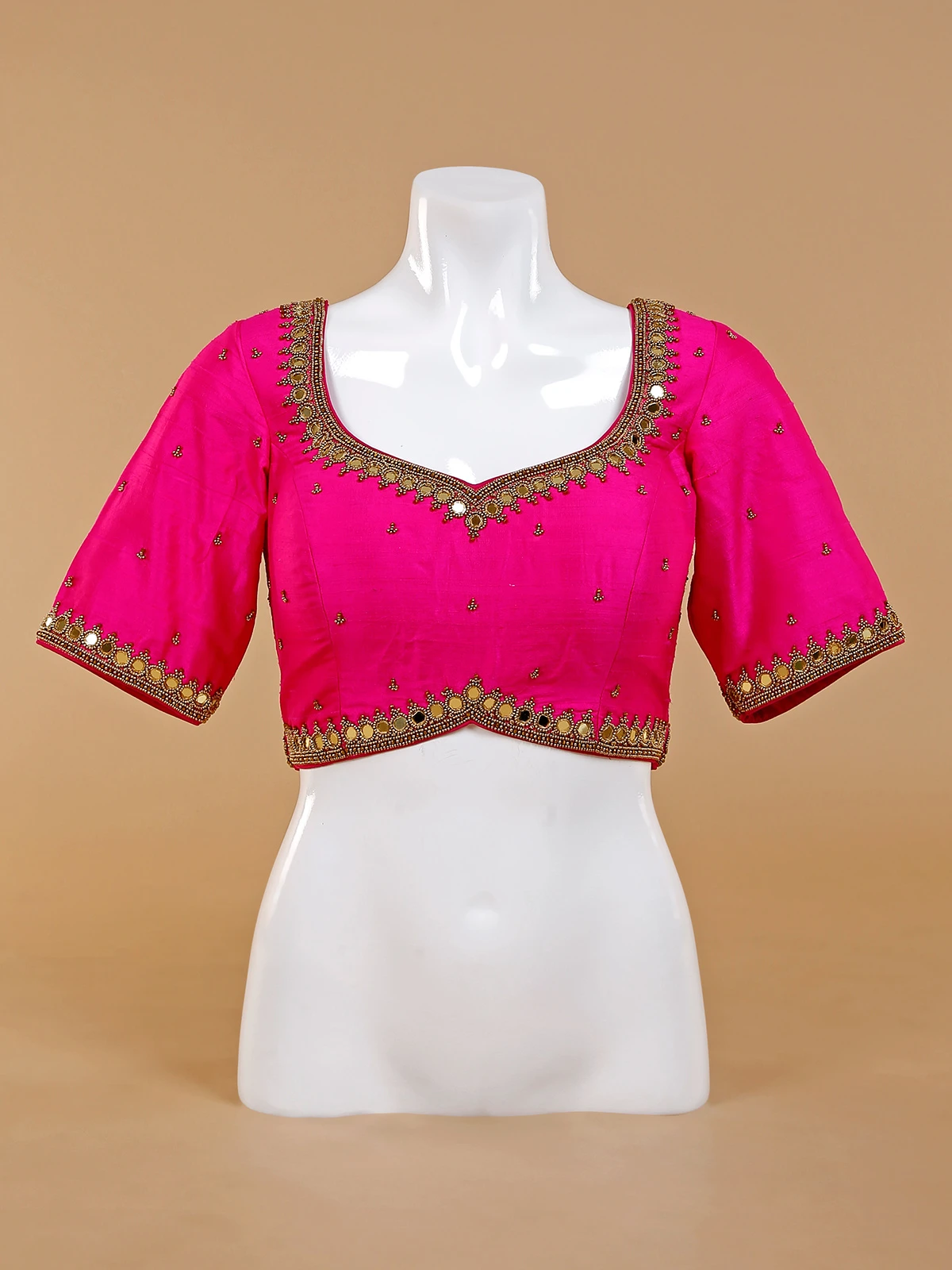 Latest Magenta Silk Blouse 1 Latest Magenta Silk Blouse