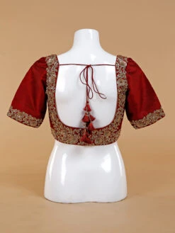 Latest Maroon Silk Blouse