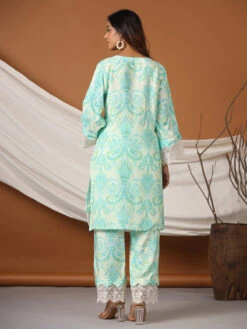 Latest Sea Green Cotton Co Ord Set -Saree Luxe Shop latest sea green cotton co ord set 1695979575as2797005 4