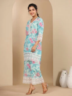 Latest Sky Blue Silk Co Ord Set -Saree Luxe Shop latest sky blue silk co ord set 1695981025as2797136 3