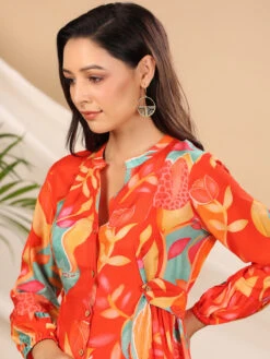 Lavish Red Printed Co Ord Set 6 Lavish Red Printed Co Ord Set -Saree Luxe Shop lavish red printed co ord set 1690882382as2718611 4