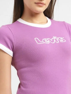 Levis Cotton Purple T Shirt