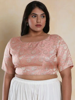Light Pink Brocade Blouse -Saree Luxe Shop light pink brocade blouse 1703072465plssb00012 lipk