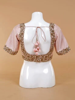 Light Pink Silk Ready Made Blouse -Saree Luxe Shop light pink silk ready made blouse 1672220439as2561581 2