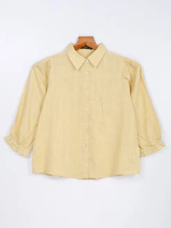 Light Yellow Cotton Checks Shirt -Saree Luxe Shop light yellow cotton checks shirt 1681388266m3s18253mutrd 1