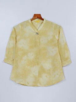 Light Yellow Georgette Printed Top