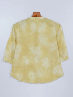 Light Yellow Georgette Printed Top -Saree Luxe Shop light yellow georgette printed top 1685096236t23992 2