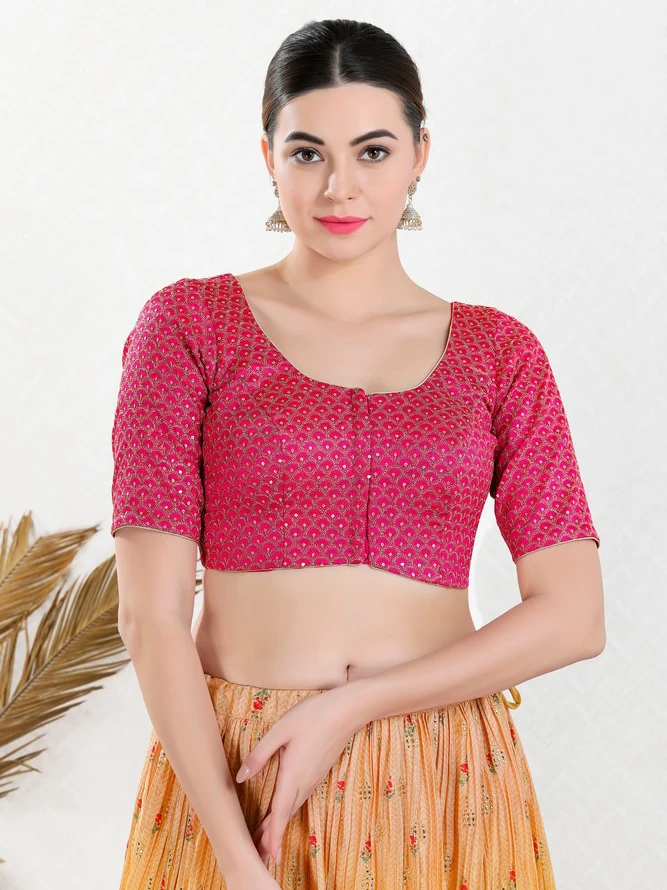 Magent Art Silk Blouse 1 Magent Art Silk Blouse