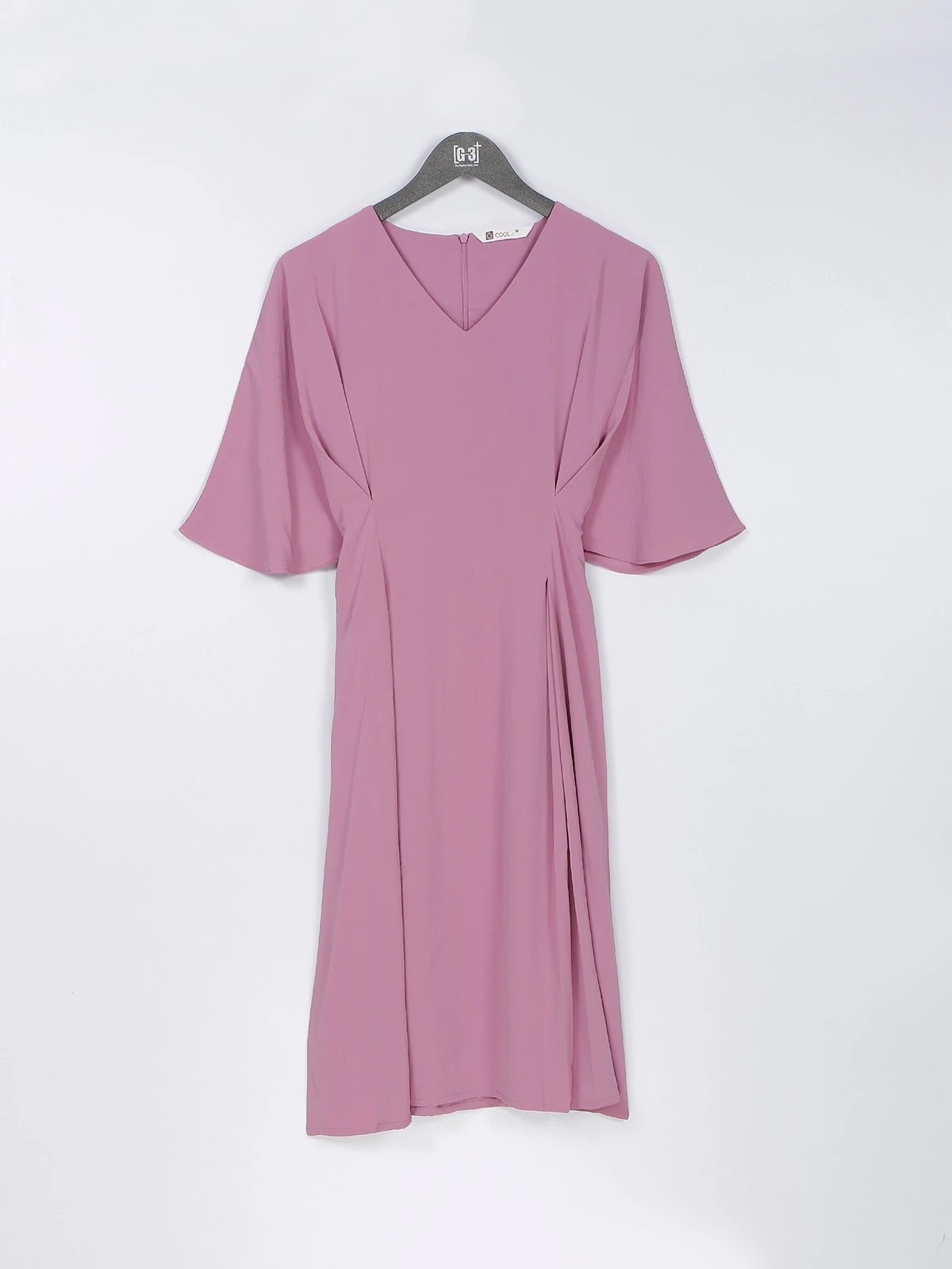 Mauve Pink Rayon Cotton Dress 3 Mauve Pink Rayon Cotton Dress - Image 3