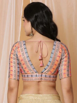 Multi Color Jacquard Blouse