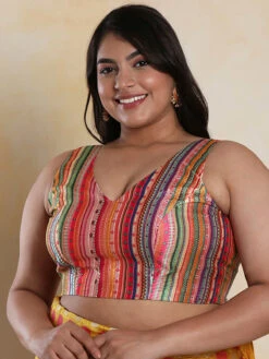 Multi Color Printed Blouse -Saree Luxe Shop multi color printed blouse 1703074103plssb00022 mult