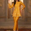 Mustard Yellow Embroidery Co Rd Set