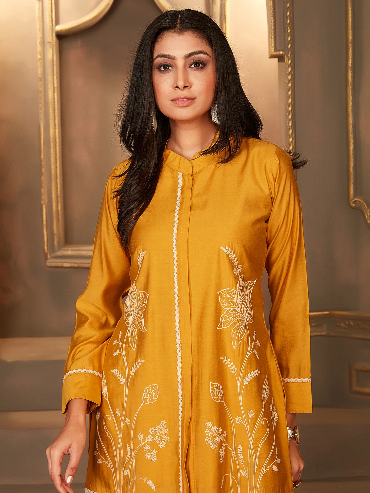 Mustard Yellow Embroidery Co Rd Set 2 Mustard Yellow Embroidery Co Rd Set - Image 2