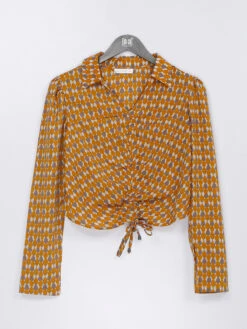 Mustard Yellow Full Sleeve Crop Top -Saree Luxe Shop mustard yellow full sleeve crop top 1676971995as2603215 1