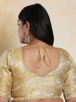 Newest Beige Brocade Blouse