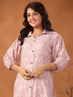 Newest Cotton Pink Co Ord Set