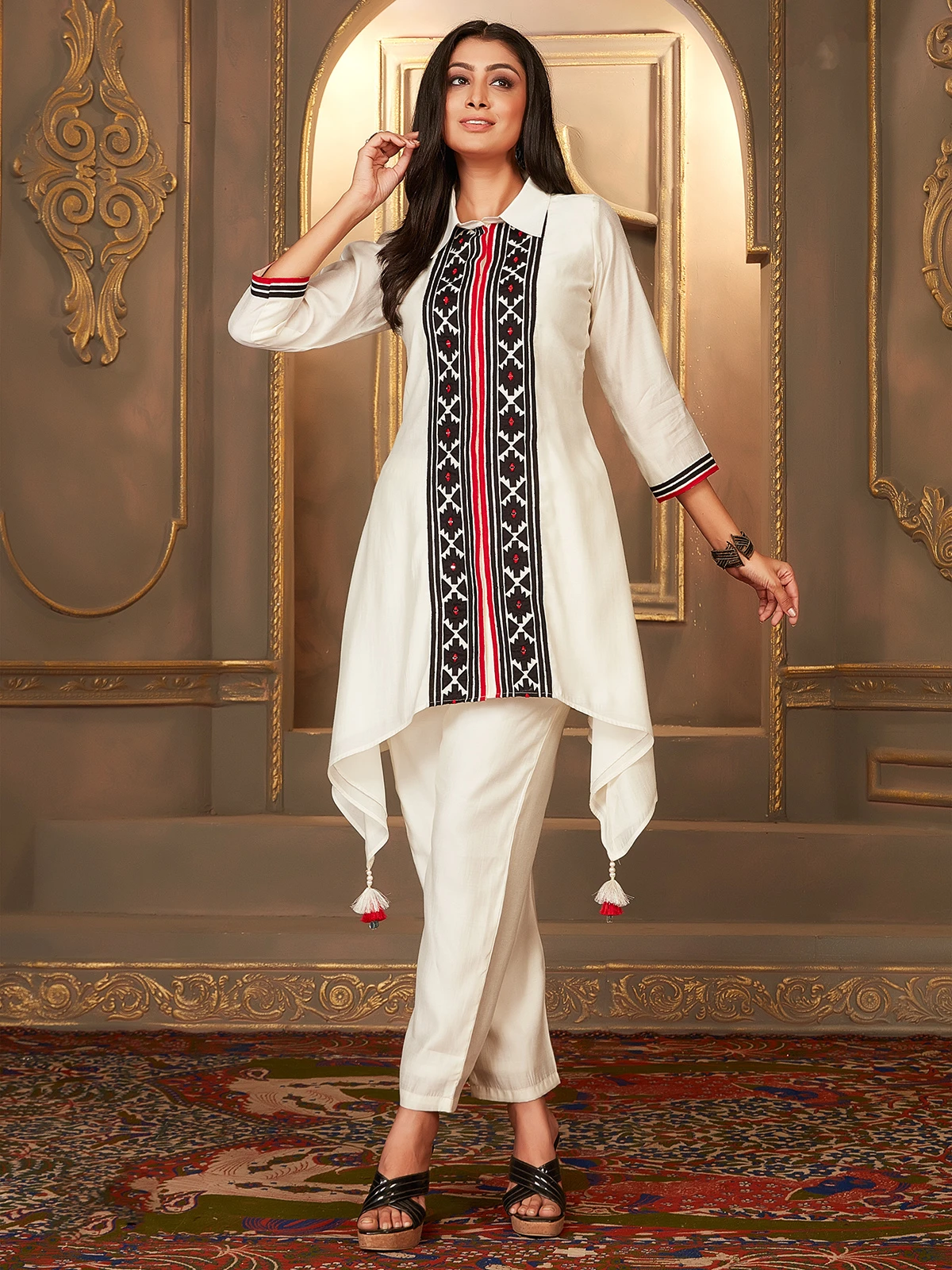 Newest Cream Modal Silk Co Ord Set 1 Newest Cream Modal Silk Co Ord Set