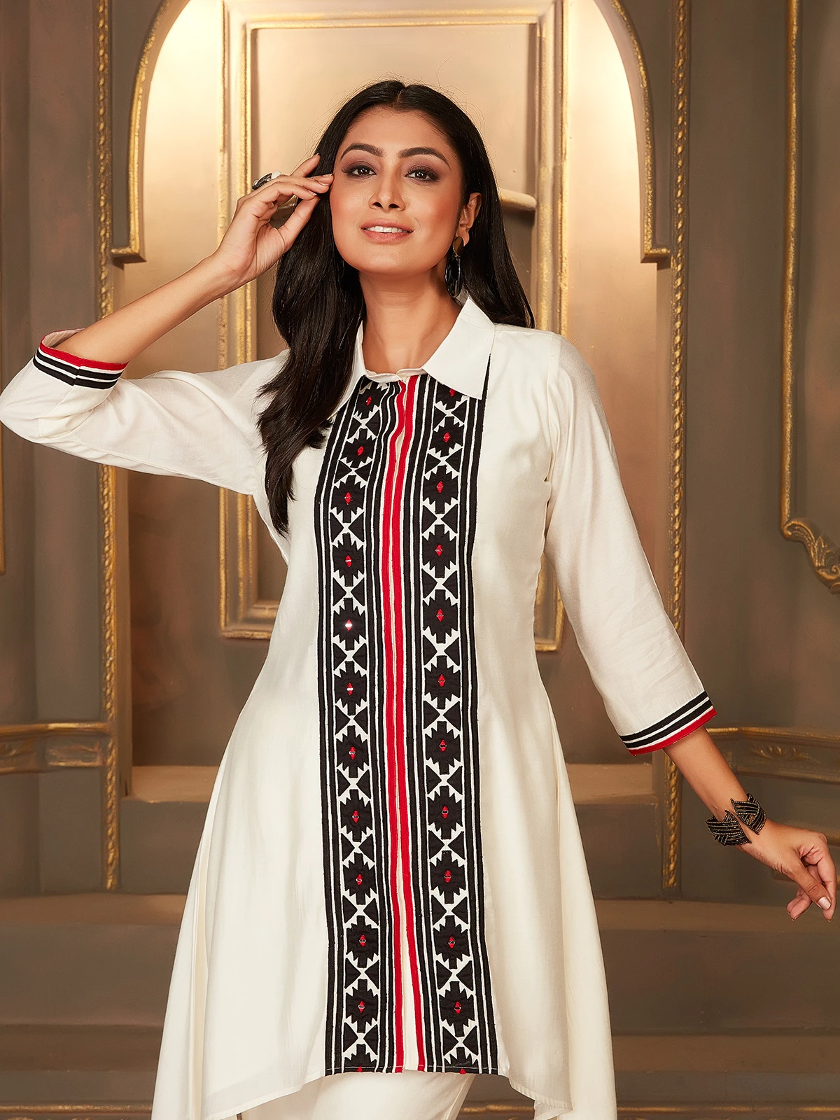 Newest Cream Modal Silk Co Ord Set 2 Newest Cream Modal Silk Co Ord Set - Image 2