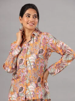 Orange Printed Co Ord Set -Saree Luxe Shop orange printed co ord set 1691045181as2718631 4