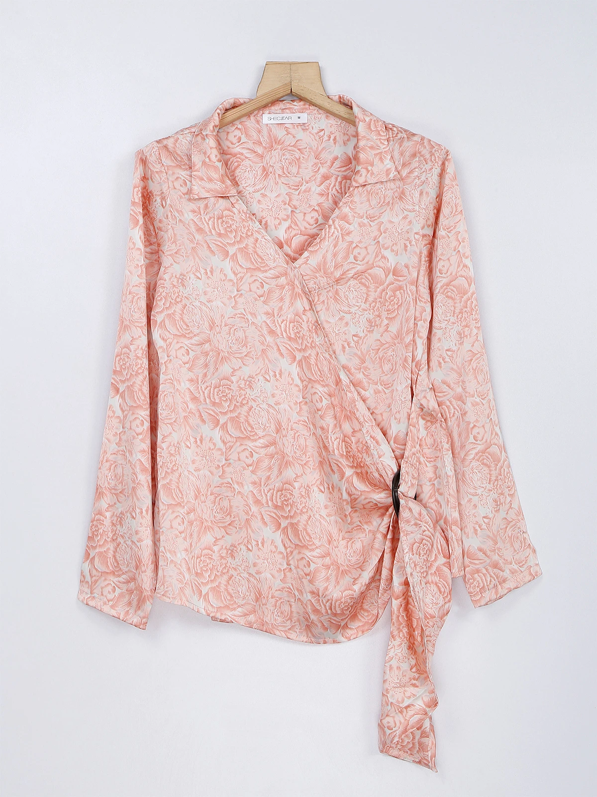 Peach Printed Top In Silk 3 Peach Printed Top In Silk - Image 3