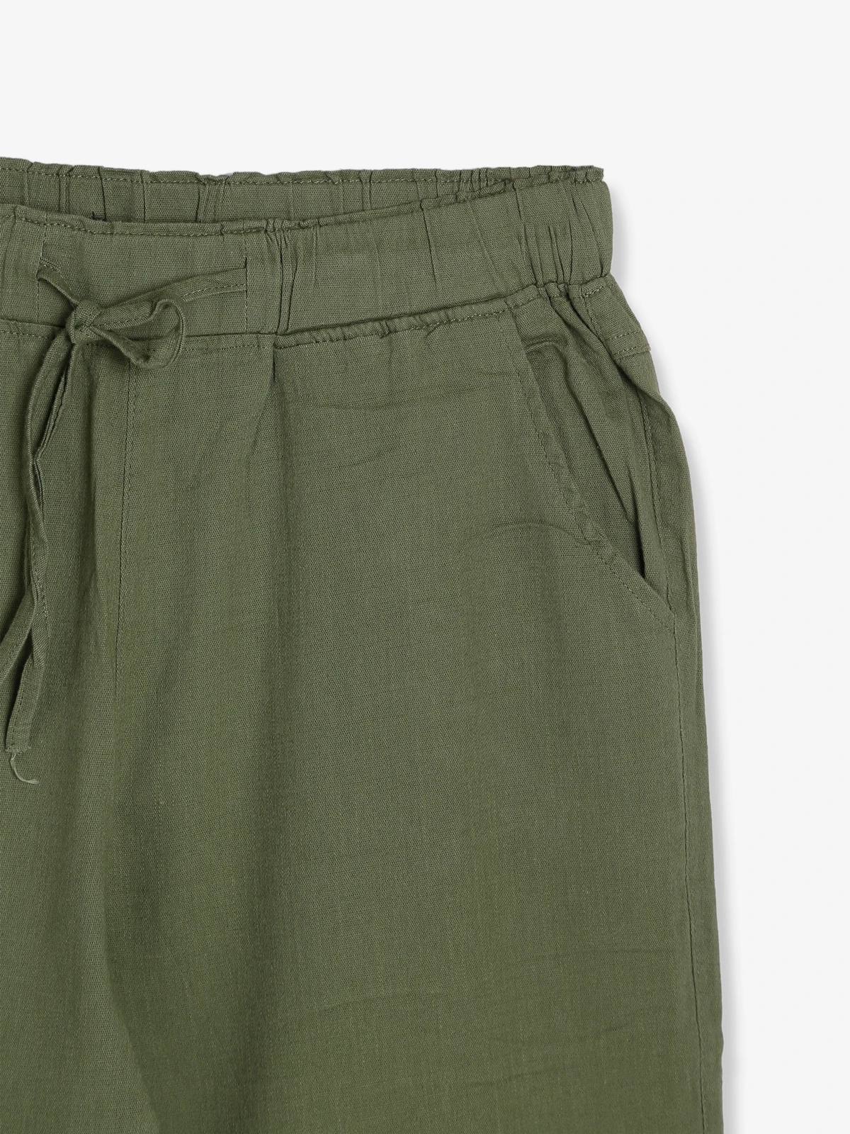 Global Republic Plain Cotton Olive Lower Pant 3 Global Republic Plain Cotton Olive Lower Pant - Image 3